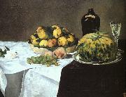 Edouard Manet Still Life with Melon and Peaches oil painting artist